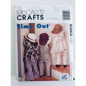 McCalls 9262 Time Out Dolls Sewing Pattern CUT/COMPLETE 1998.